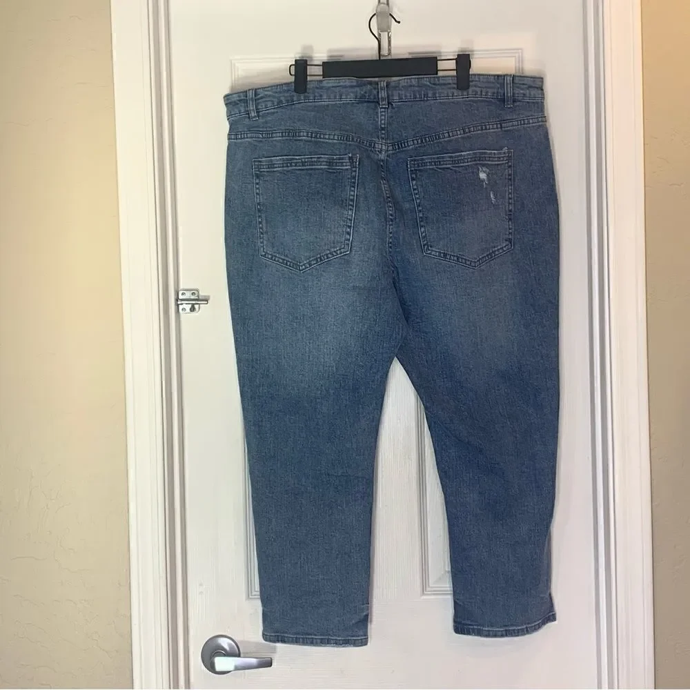 Eloquii Distressed Crop Jeans Size 16G